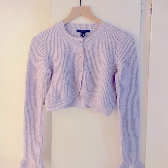 Cardigan / Cropped top long sleeve in light purple from Forever 21 - Picture 3 of 4